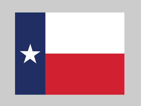Texas flag,  National flag Texas. Texas flag vector isolated on white background

