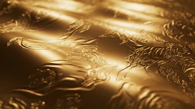 Abstract gold metallic background with soft light blur and elegant luxury gradient texture.