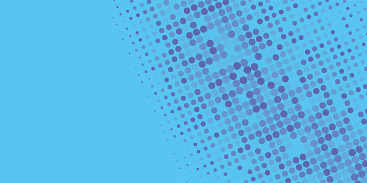 Background Purple and blue pop art retro background with halftone dotted design in comic style graphic illustration art