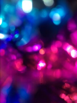 Purple And Blue Abstract Background With Bokeh Lights