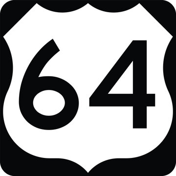US Route 64 Sign Road Shield Illustration Design Icon