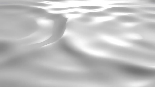 Closeup of Rippling White Liquid Surface with Concentric Waves.