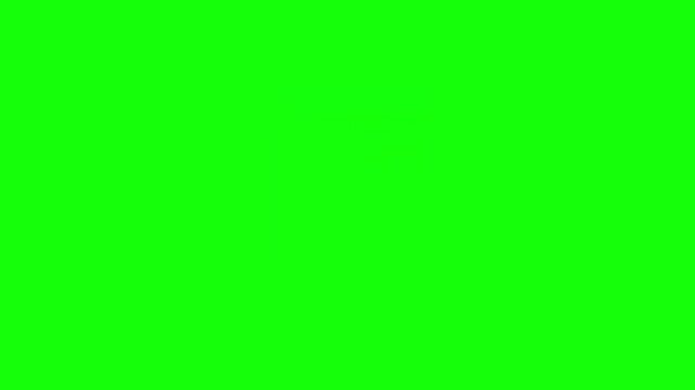 Animated checkmark icon in green square and circle on green screen, signifying approval.