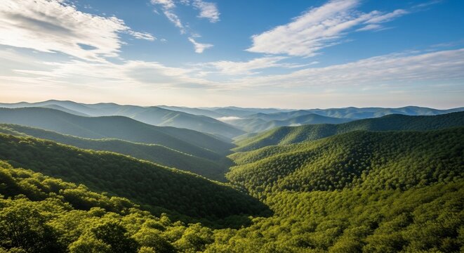 Mountain landscape under a blue sky