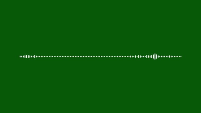 Abstract sound frequency animation featuring glowing waveform bars, seamless music equalizer graphics and futuristic digital audio motion effects on green background. 4k