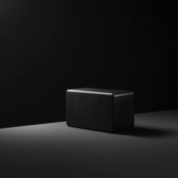 Black square object dark background