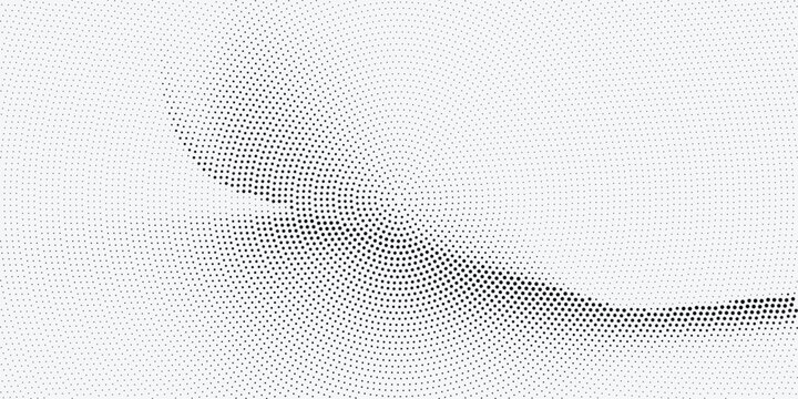 Abstract black halftone dot pattern on light background