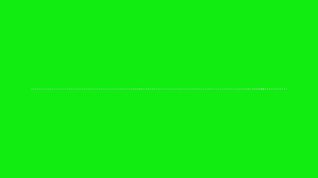 White audio equalizer spectrum animation on green background, dynamic sound wave visualization with glowing frequency bars and seamless motion graphics in 4K resolution
