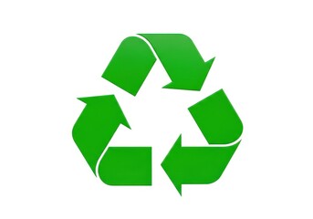 Fototapeta premium A green recycling symbol representing the importance of environmental sustainability