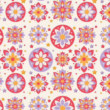 Bollywood Floral Seamless Pattern