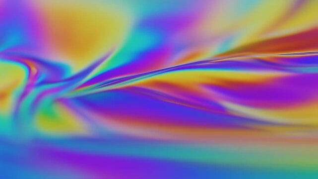 Fluid iridescent patterns shifting and flowing