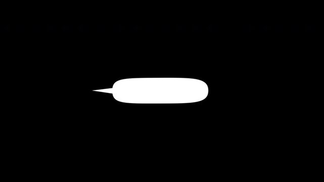 SPEECH BUBLE Animation of several buble models. Simple cloud shaped speech balloon on chroma key background for Presentation Templates