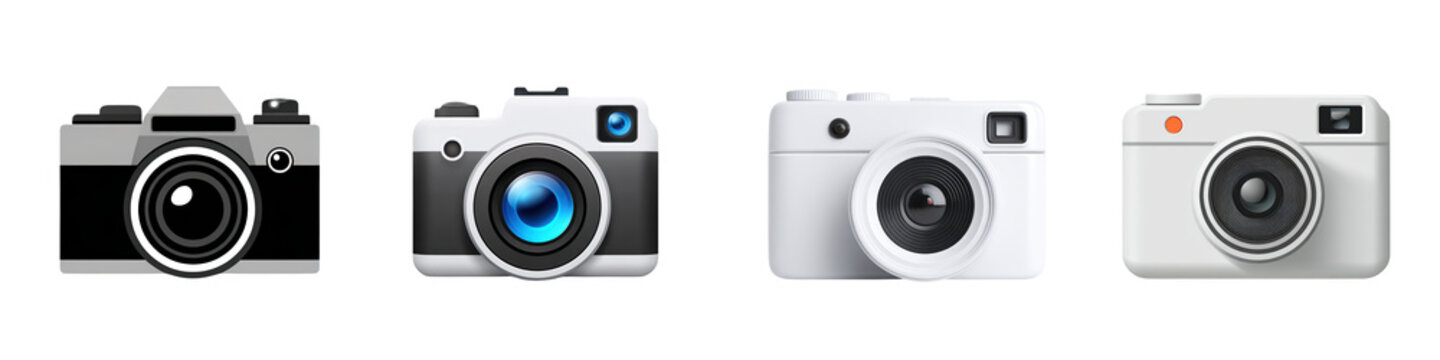 Camera png in 3d transparent no background in photographer concept.
