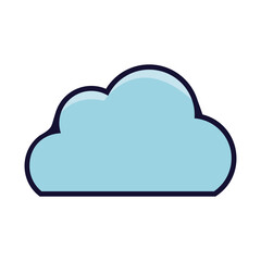 Fototapeta premium Blue Cloud Icon Vector