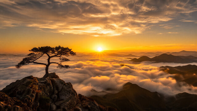 구름 위로 떠오르는 일출 / Sunrise Above the Clouds