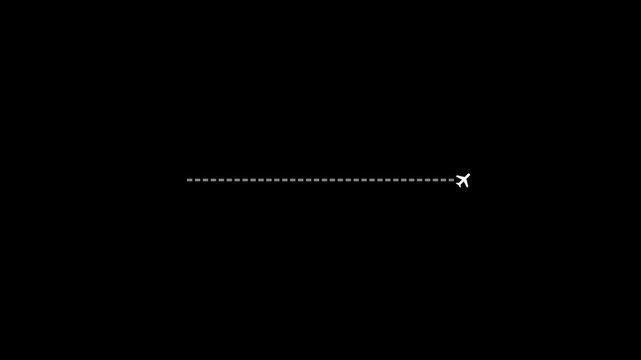 White flight map route animation.