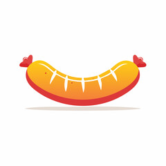 Fototapeta premium Stylized Sausage Illustration