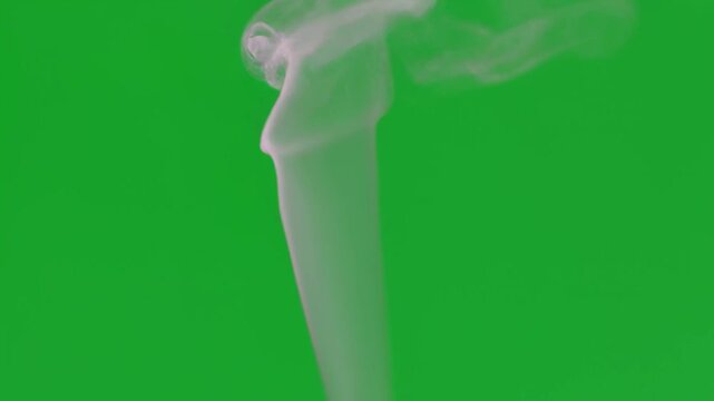 Green screen with wavy white smoke effect seamless loop static motion
