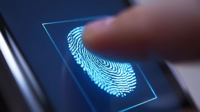 Fingerprint scanning security authentication process