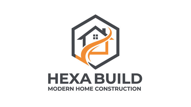 Hexa Build modern home construction logo.