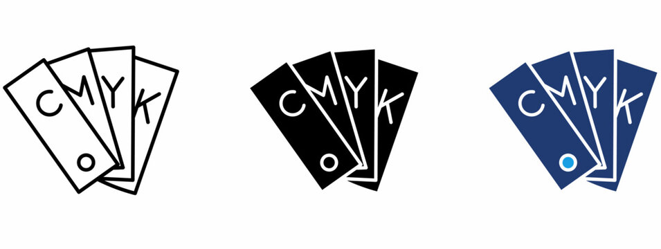 CMYK Color Swatch Stroke icon collections.