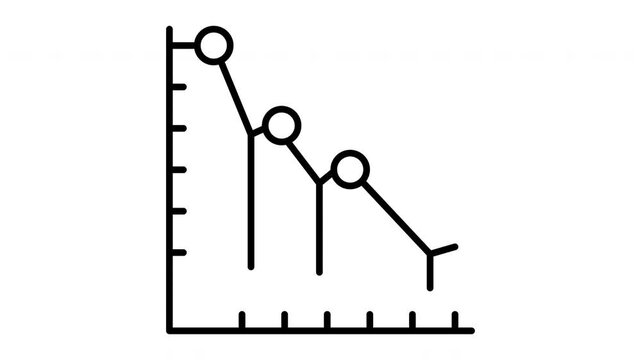 Simple Line Graph Showing Decline.