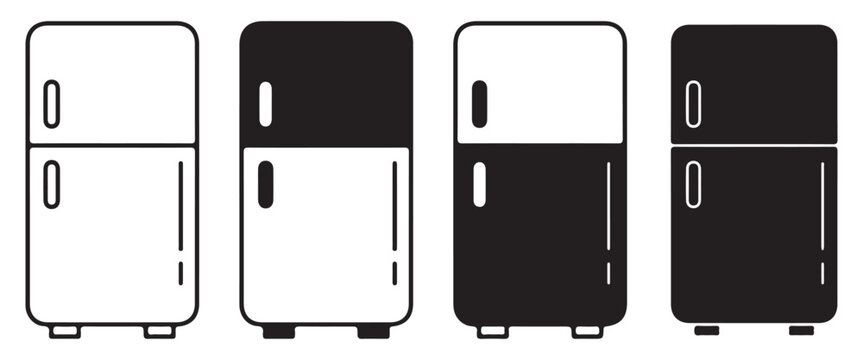 Refrigerator Icon Set &ndash; Kitchen Fridge Appliance Vector Collection Illustration
Web