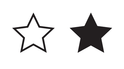 Obraz premium Black Star Shapes On White Background For Graphic Design Elements
