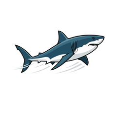Fototapeta premium Simple Shark Silhouette Logo Vector | Modern Marine Predator Design