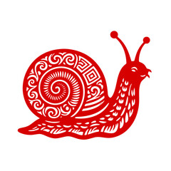 Red Papercut Snail © Jason-J