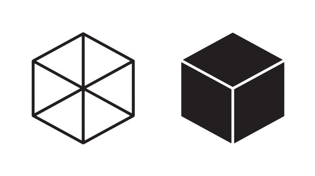 Black And White 3D Cubes For Abstract Concepts