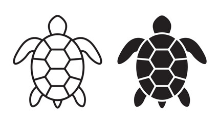 Obraz premium Turtle Silhouettes For Nature And Wildlife Concepts