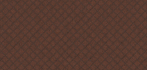 Fototapeta premium Dark Brown Repeating Diamond Quilted Texture Background Soft Muted Matte Finish for Subtle Layering and Warm Organic Design Elements