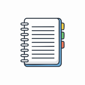 Spiral Notebook with Tabs Icon