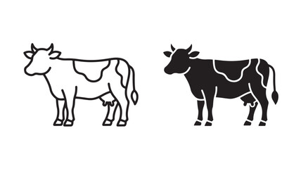 Fototapeta premium Cows Standing For Meat Industry Concepts