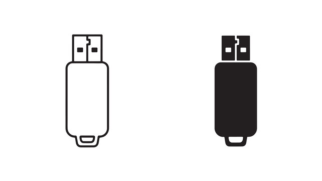 USB Flash Drives Black And White For Technology Concepts