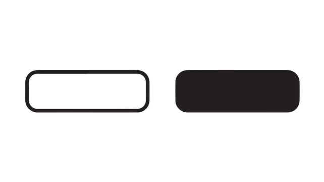 Black and White Rounded Rectangle Shapes For Design Elements