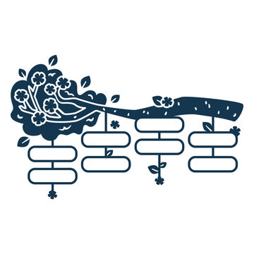 Elegant tree branch flow chart design