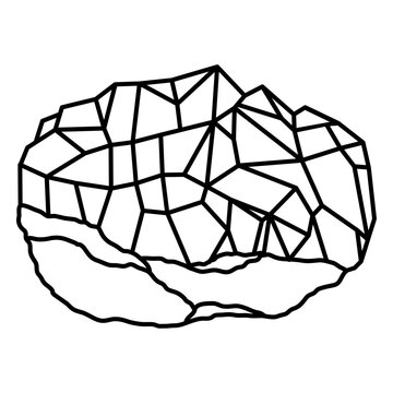 Abstract angular rock illustration design