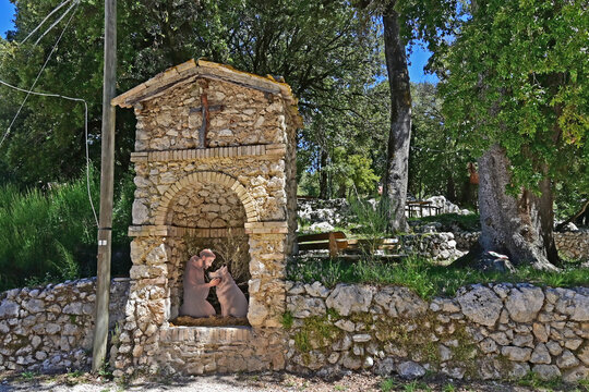 Spoleto, il Santuario di San Francesco sul Cammino di San Francesco tra Spoleto e Monteluco, Perugia, Umbria, Italia