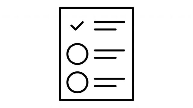 Simple Checklist Icon Animation.