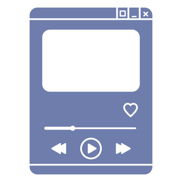 Minimalist video player illustration