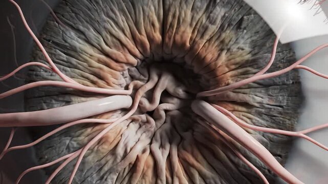 3D Medical Illustration of the Eye and Glaucoma Pathophysiology