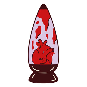 Playful lava lamp heart design
