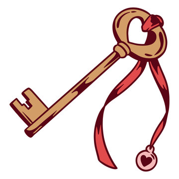 Romantic heart keychain design
