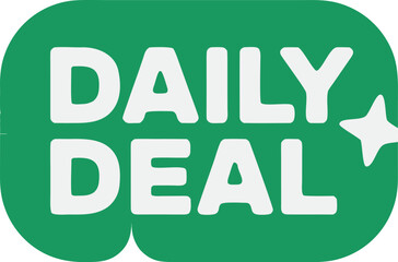 Naklejka premium Daily deal badge sticker with sparkle star vector design for promotional retail shopping web.