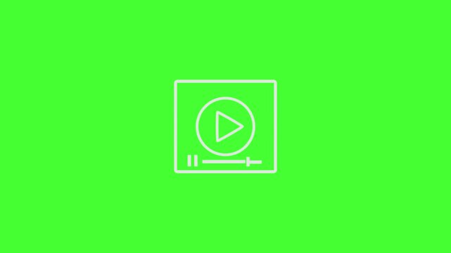 Waveform audio music animation video footage of audio visualizer, audio, music, Play, pause.4k