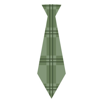 Green plaid tie design