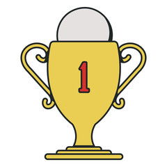 Obraz premium 1st place golf trophy design