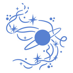 Blue planetary system design © Vexels
